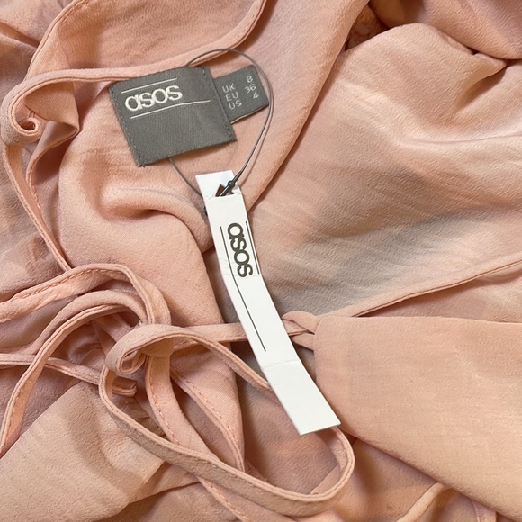 NWT ASOS size 4 ruffle tank top pink - Picture 3 of 7